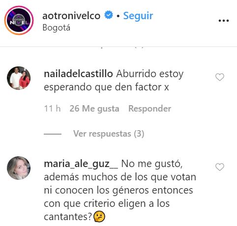 Captura de pantalla Instagram @aotronivelco