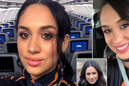 Christine, la azafata que es idéntica a Megan Markle