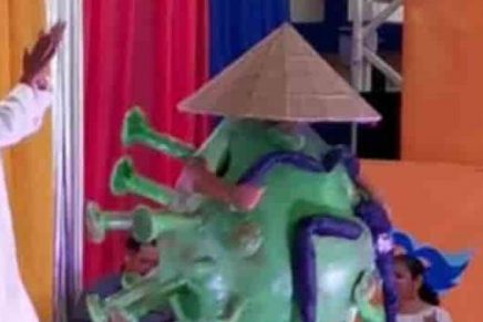 Niño se disfrazó de coronavirus y se volvió viral en redes sociales