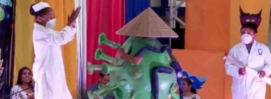 Niño se disfrazó de coronavirus y se volvió viral en redes sociales