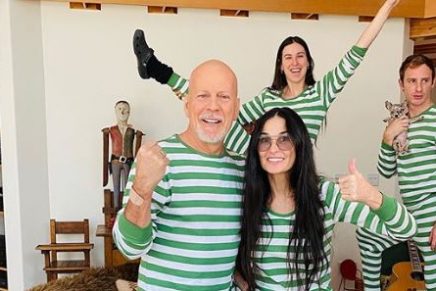 ¡Con mucho amor! Demi Moore pasa la cuarentena con Bruce Willis y su esposa