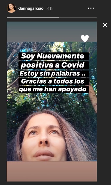 Danna García da positivo por tercera vez en la prueba de COVID-19