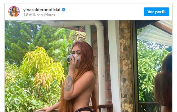 Yina Calderón publicó una foto con poca ropa y es criticada en redes sociales