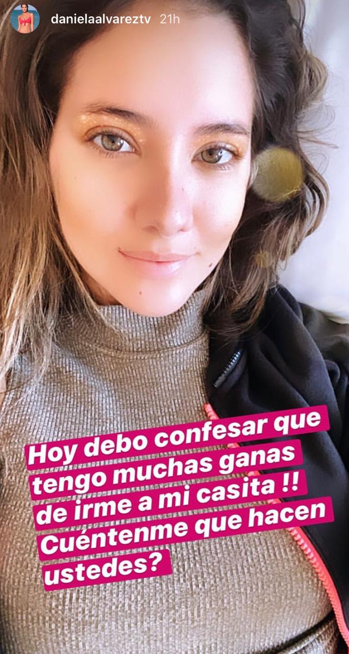 Daniella Álvarez: “Debo confesar que tengo muchas ganas irme a mi casita” 