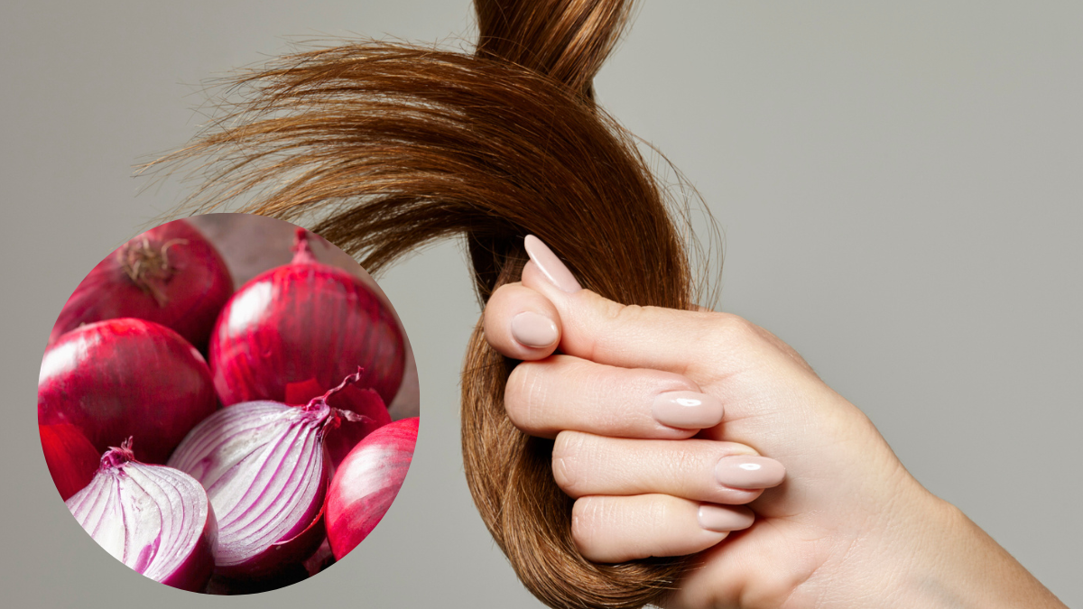 Cebolla para fortalecer el crecimiento del cabello.