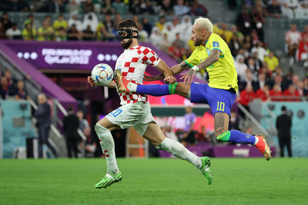 Neymar vs Croacia, cuartos de final Mundial de Qatar 2022. Foto: Getty Images