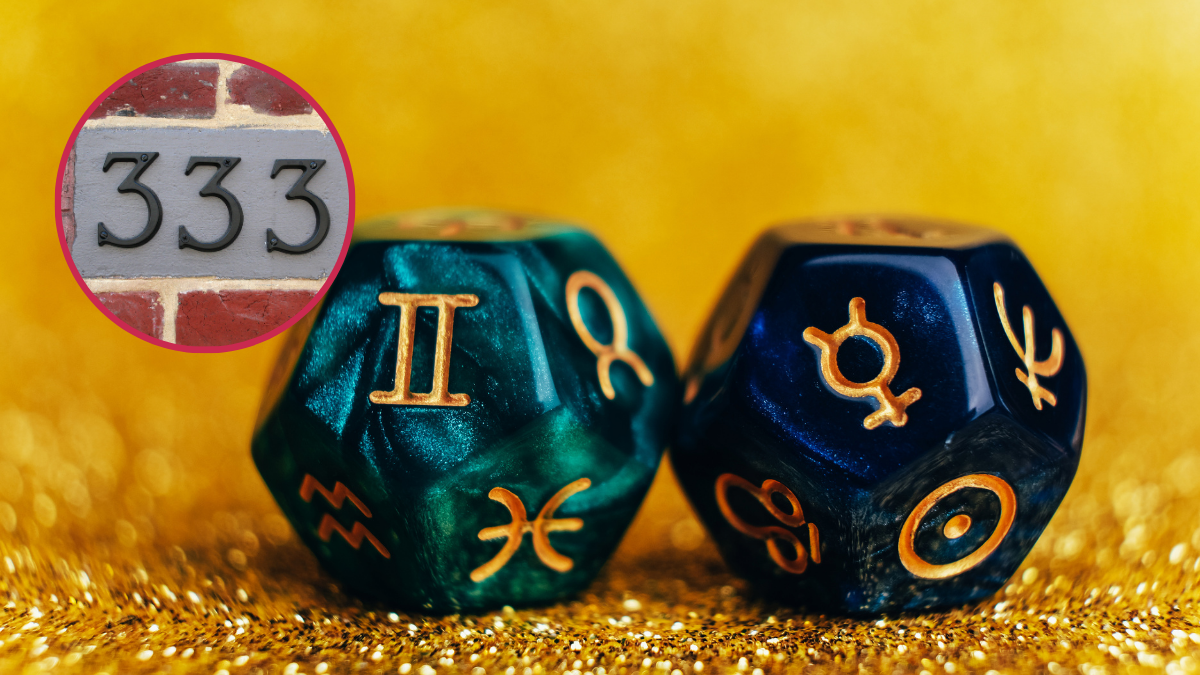 Dados de zodiaco y 333 de numerología (Getty Images)