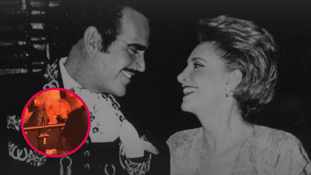 Foto 1: Vicente Fernández con su esposa. Foto 2: Captura del video que circulo en redes sociales de la viuda de Vicente. Crédito: @_vicentefdez/Captura video.