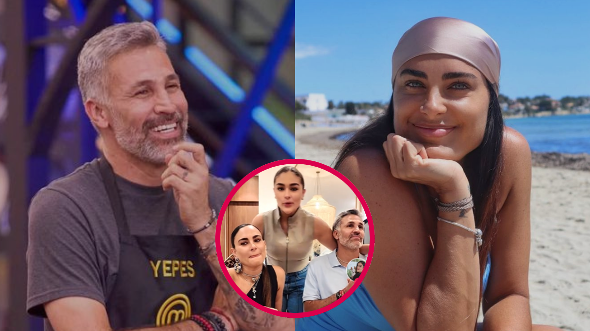 Yepes en un video junto con su exesposa y su hija. Foto dos Yepes en 'MasterChef' y Carolina Villegas en la playa. Crédito: @Carolinavillegas9 / @Marioyepes