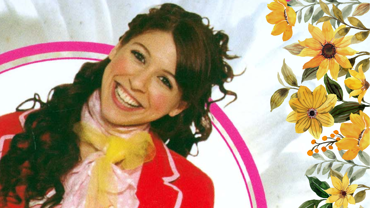 Foto de Florencia sonriendo con flores amarillas.- Crédito: Colprensa