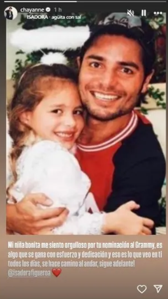 Foto de Chayanne con su hija cuando era pequeña. Crédito: @Chayanne
