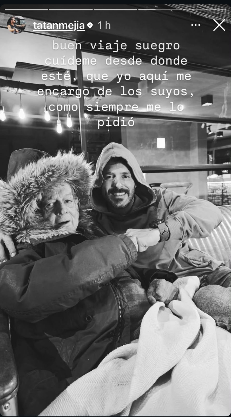 Tatán Mejía al lado de su suegro. Crédito: @Tatanmejia