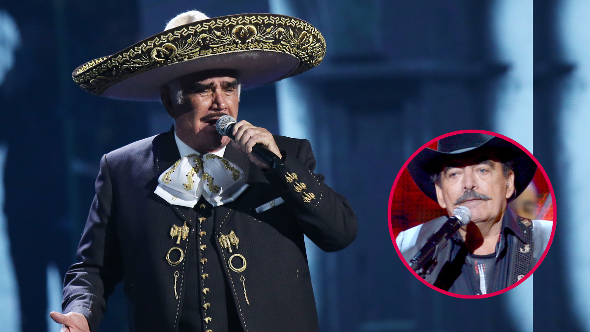 Vicente Fernández y Joan Sebastián en concierto. | Crédito: Getty images.
