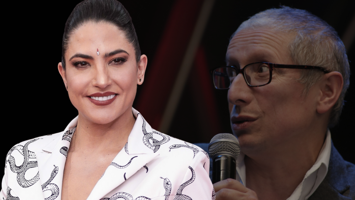 Fabio Rubiano en una entrevista y Carolina Cuervo en el centro Nacional de Las Artes. Crédito: Colprensa