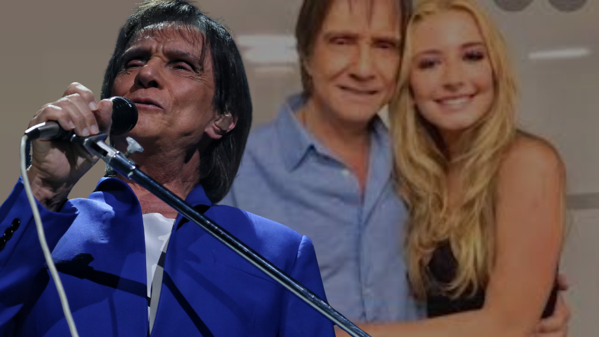 Roberto Carlos en concierto y con su supuesta novia. Crédito: Colprensa/@losmocanos