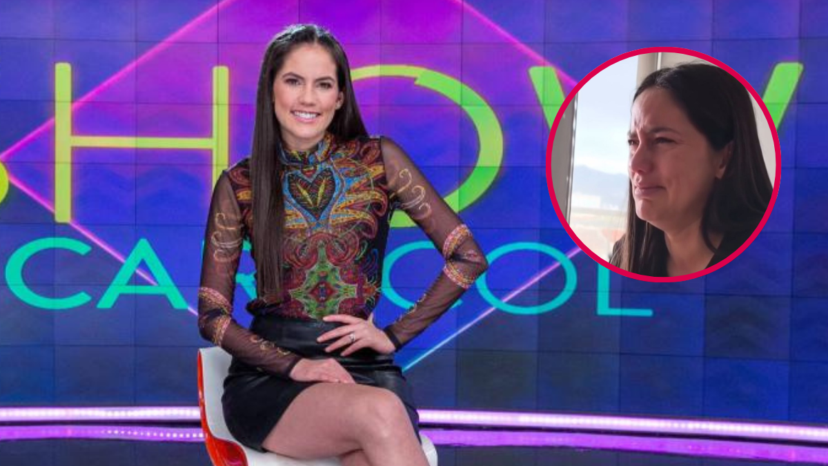 Linda Palma en 'Show Caracol' y la presentadora llorando. Crédito: Caracol TV/ @Lindapalma