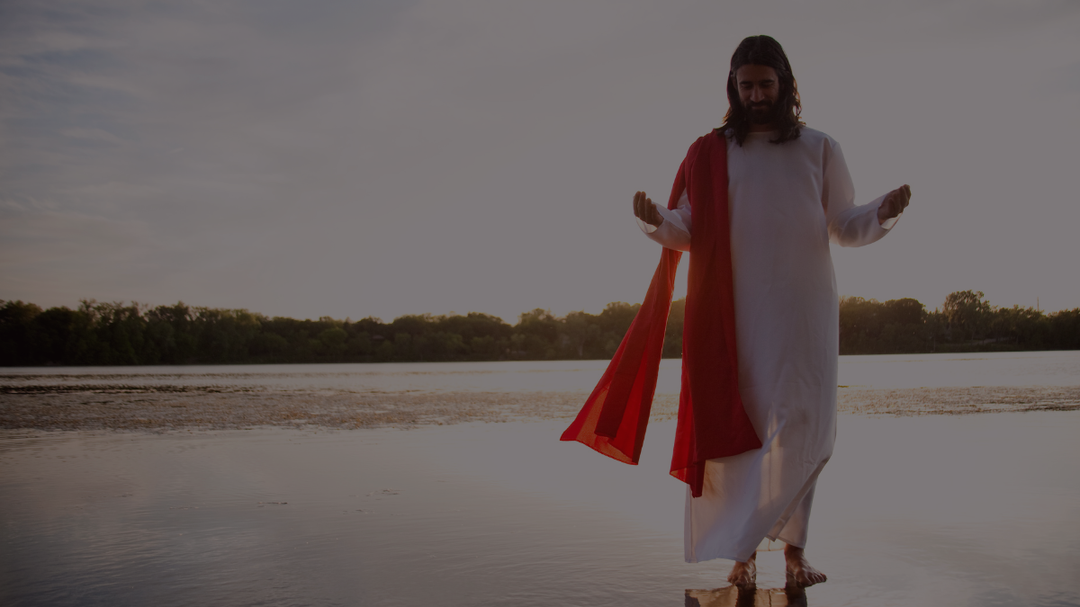 Jesús caminando en las aguas. Crédito: Getty images.