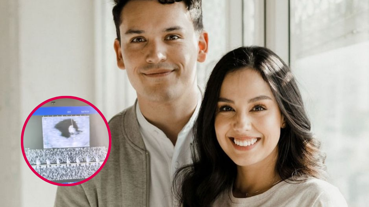 Ana María Estupiñán, Matti Bylin y una ecografía del bebé que viene en camino. | Crédito: @Anamariaestupinan/ @37Matty / Ana & Matty