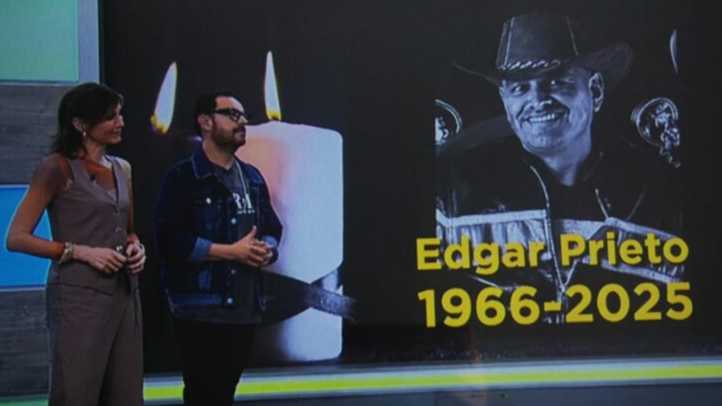 Presentadores despidiendo a Edgar Prieto. |Crédito: Captura 'Buen día, Colombia'.