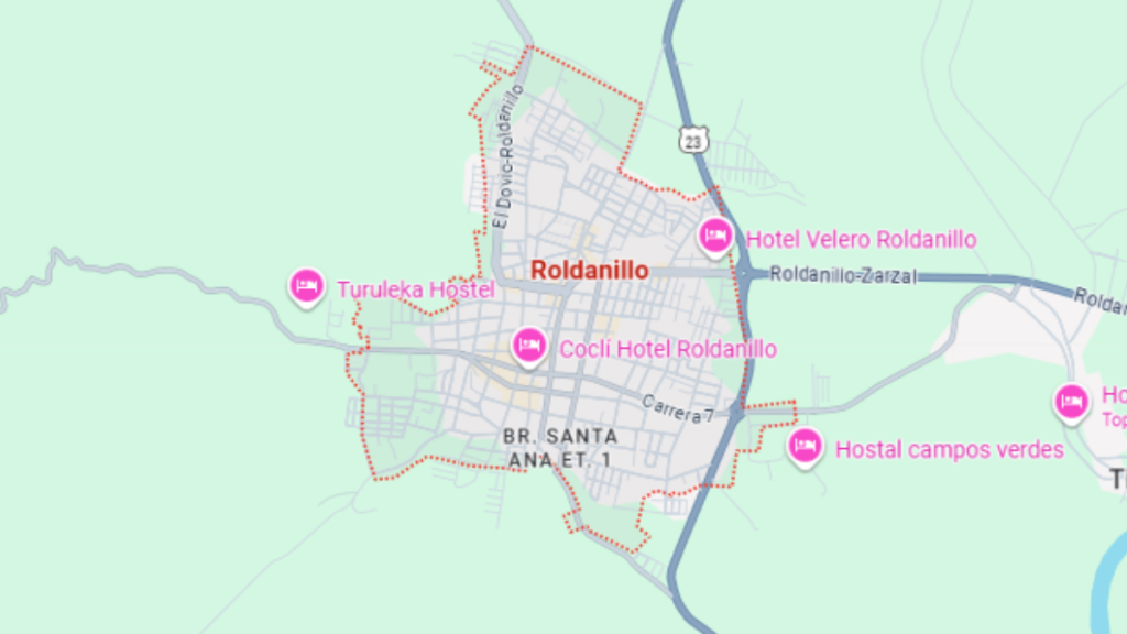 Roldanillo ubicado en Google Maps. | Crédito: Captura Google Maps