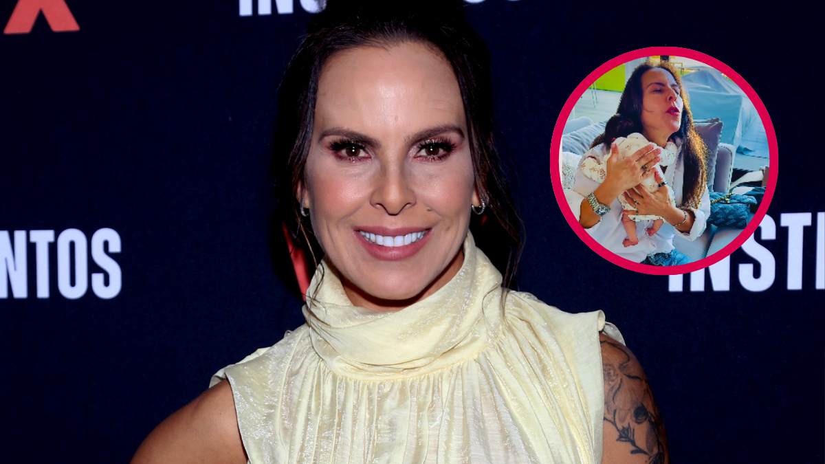 Kate del Castillo con ‘bebé reborn’ . | Crédito: Getty images / @Katedelcastillo