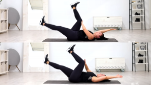 Rutina para abdomen desde casa (créditos: gymvirtual)