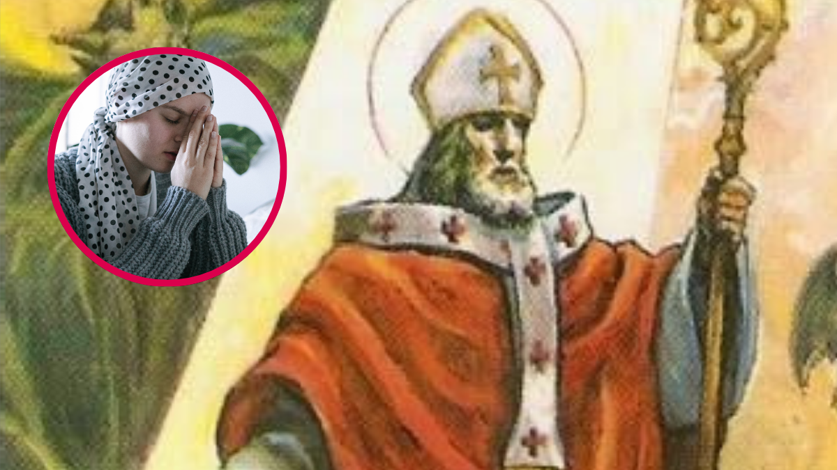 San Cipriano y mujer rezando. | Crédito: Getty images.
