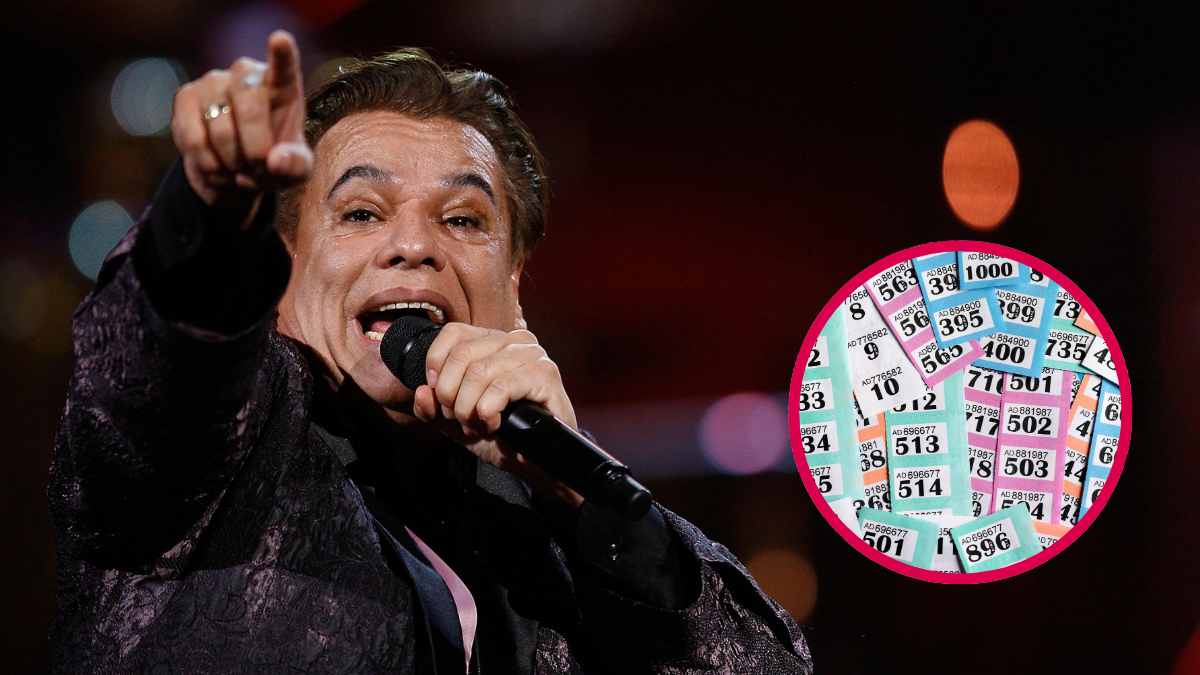 Juan Gabriel con los números de la suerte. | Crédito: Getty images.