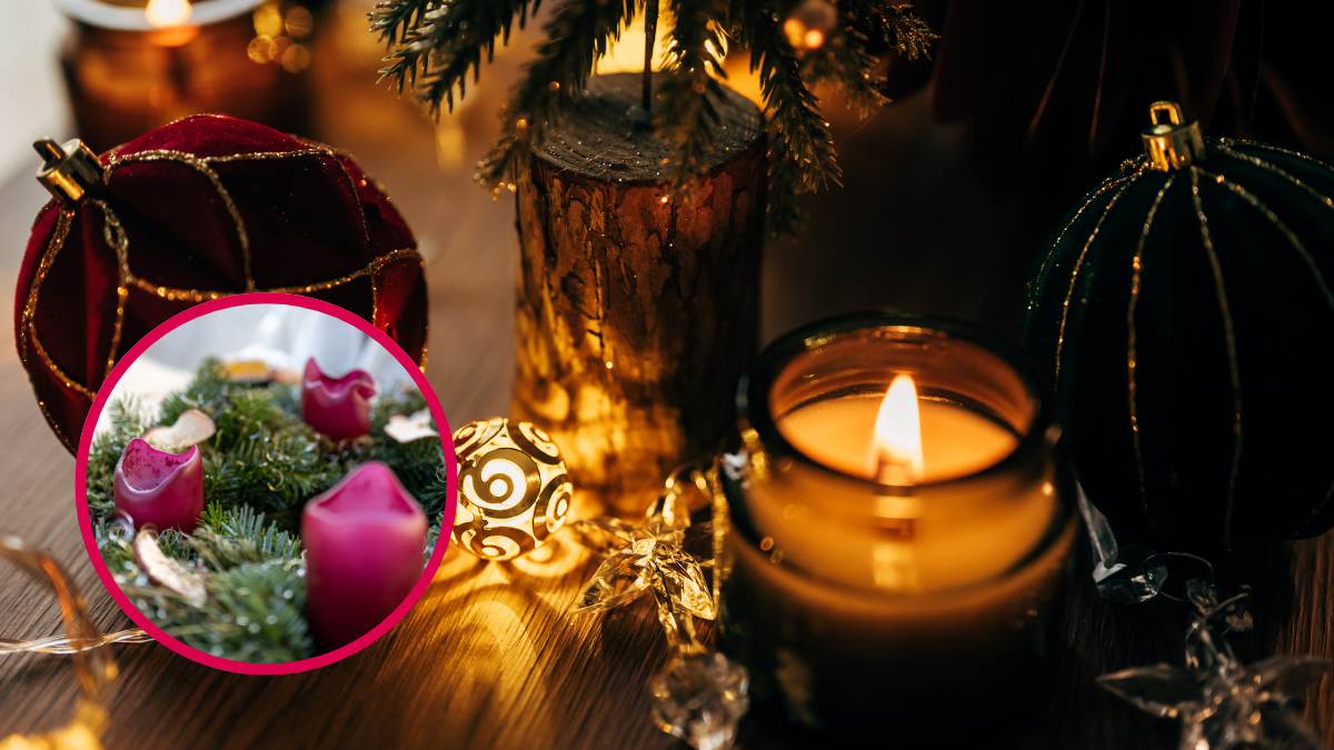 Velas de navidad. | Crédito: Getty images.