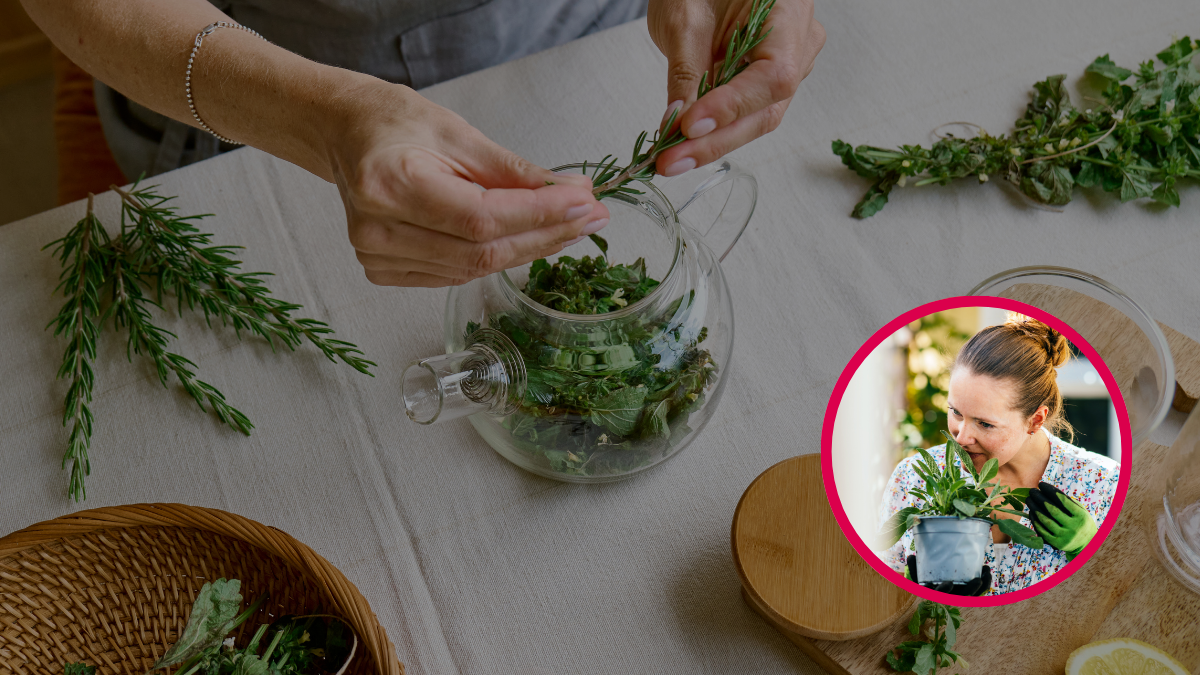 Persona oliendo una planta. | Crédito: Getty images.