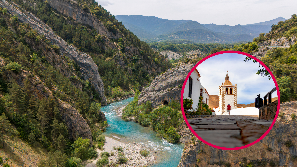 Iglesia y montañas. | Crédito: Getty images.