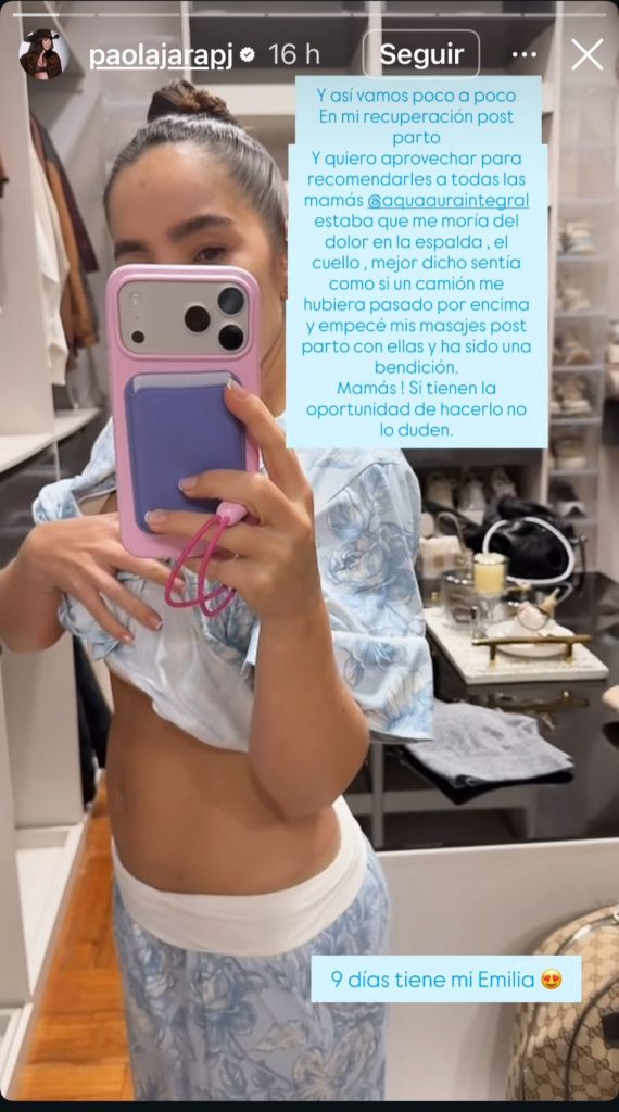 Paola Jara después del embarazo. | Crédito: @Paolajarapj