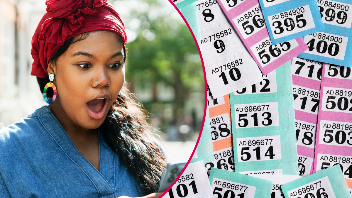 Mujer sorprendida con los números de la suerte. | Crédito: Getty images.