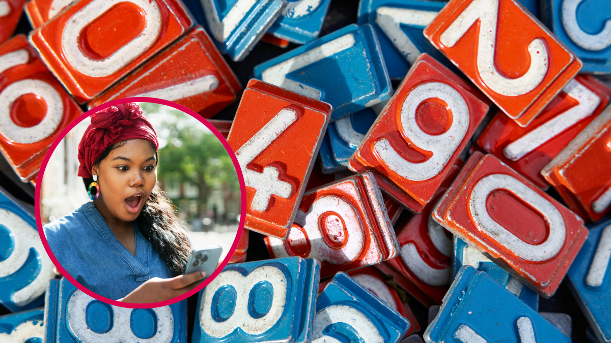 Mujer sorprendida con los números. | Crédito: Getty images.