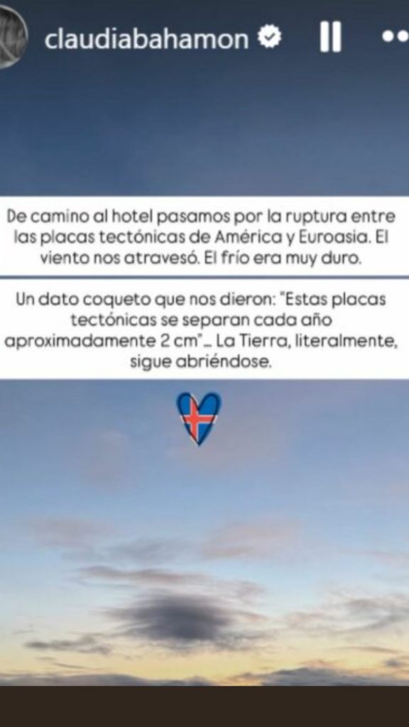Viaje de Claudia. | Créditos: @Claudiabahamon