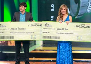 Sara Uribe fue la ganadora del reality Protagonistas de Nuestra Tele. | Crédito. Colprensa.