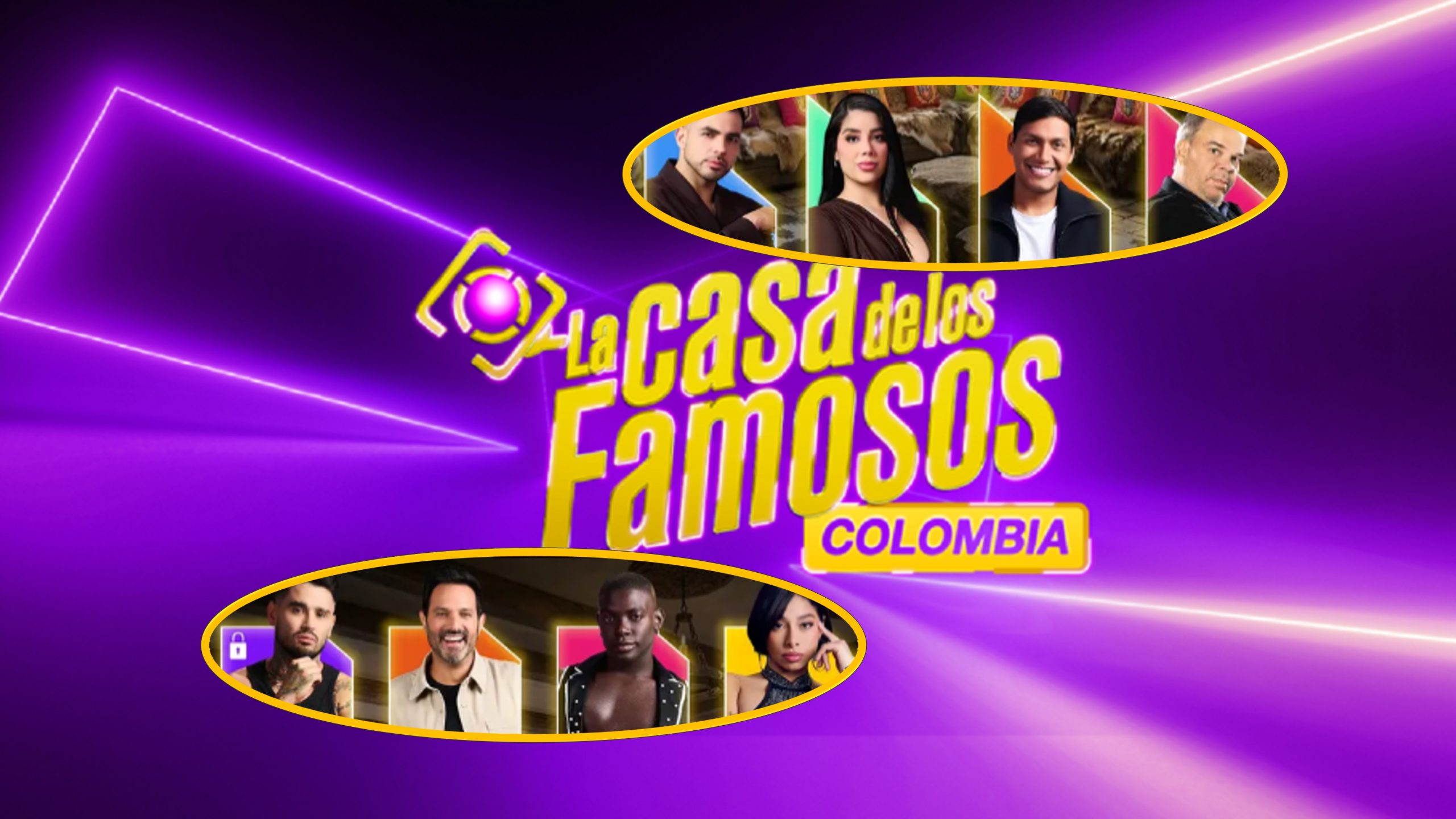 Placa de nominados en La Casa de los Famosos Colombia